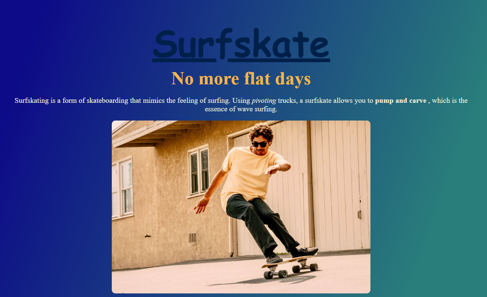 Surfskate Project